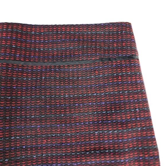 ANN TAYLOR LOFT Eggplant Purple Tweed Mini Skirt - Picture 5 of 11